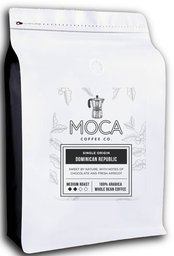 Medium Roast | 100% Arabica WHOLE BEANS 12 oz — Moca Coffee Company